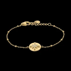 Damen Armband Kette PERSEA Gold Edelstahl Kristalle