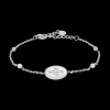 Damen Armband  TALLIA Silber Edelstahl Weisse Perlmutt