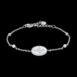 Damen Armband  TALLIA Silber Edelstahl Weisse Perlmutt