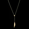 Damen Kette Lang ENTASIS Gold Edelstahl