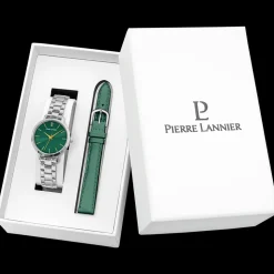 Damen Set CHOUQUETTE Grün Zifferblatt Grün Leder 12 MM Armband