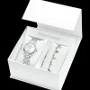 Damen Set GALIERA Silber Zifferblatt Silber Edelstahl 14 MM Armband