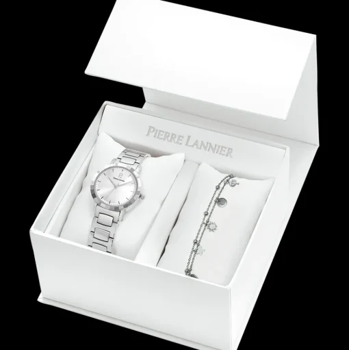Damen Set GALIERA Silber Zifferblatt Silber Edelstahl 14 MM Armband