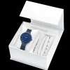 Damen Set GRACE Blau Zifferblatt Blau Milanaise Armband