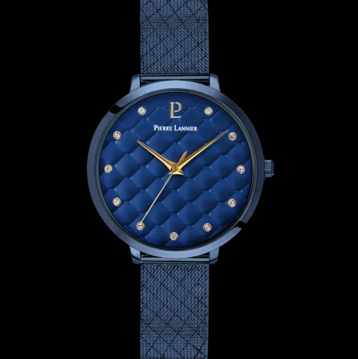 Damen Set GRACE Blau Zifferblatt Blau Milanaise Armband