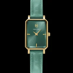 Damen Uhr ARIANE Grün Zifferblatt Grün Leder 12 MM Armband