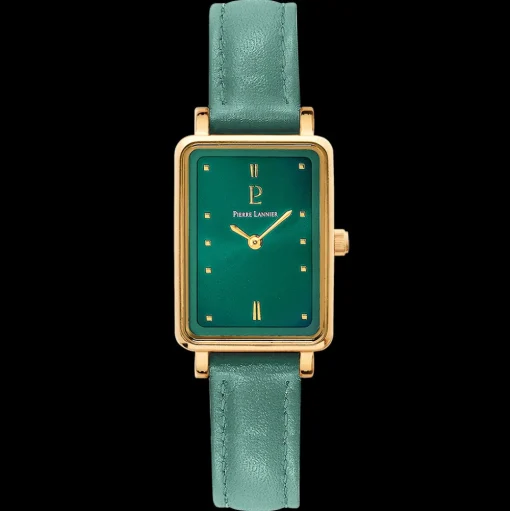 Damen Uhr ARIANE Grün Zifferblatt Grün Leder Armband