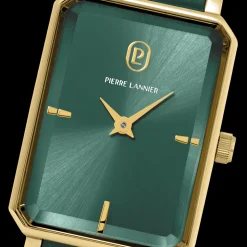 Damen Uhr ARIANE Grün Zifferblatt Grün Leder 12 MM Armband