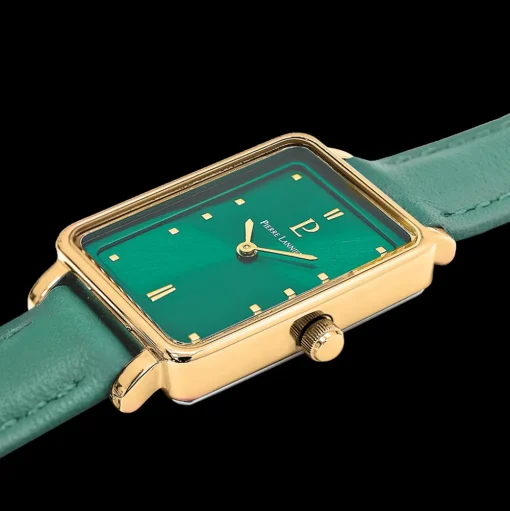 Damen Uhr ARIANE Grün Zifferblatt Grün Leder Armband