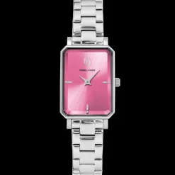 Damen Uhr ARIANE Rosa Zifferblatt Silber Edelstahl 12 MM Armband