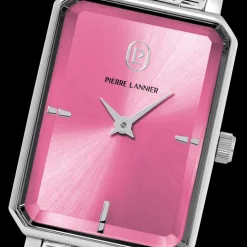 Damen Uhr ARIANE Rosa Zifferblatt Silber Edelstahl 12 MM Armband