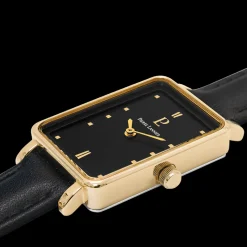 Damen Uhr ARIANE Schwarz Zifferblatt Schwarz Leder Armband
