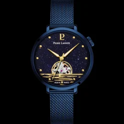 Damen Uhr AUSTRALE Blau Zifferblatt Blau Milanaise 14 MM Armband
