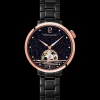 Damen Uhr AUSTRALE Schwarz Zifferblatt Grau Edelstahl 14 MM Armband