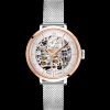 Damen Uhr AUTOMATIC Silber Zifferblatt Silber Milanaise Armband