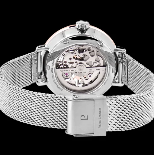 Damen Uhr AUTOMATIC Silber Zifferblatt Silber Milanaise Armband