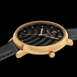 Damen Uhr BETTY Schwarz Zifferblatt Schwarz Leder Armband