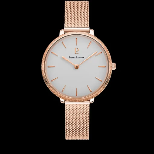 Damen Uhr CAPRICE Silber Zifferblatt Roségold Milanaise Armband