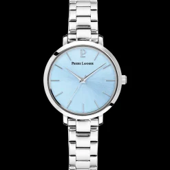 Damen Uhr CHOUQUETTE Blau Zifferblatt Silber Edelstahl Armband