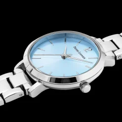 Damen Uhr CHOUQUETTE Blau Zifferblatt Silber Edelstahl Armband