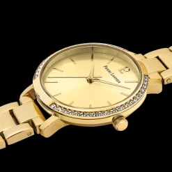 Damen Uhr CHOUQUETTE Gold Zifferblatt Gold Edelstahl Armband
