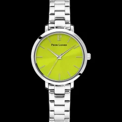 Damen Uhr CHOUQUETTE Grün Zifferblatt Silber Edelstahl Armband