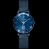 Damen Uhr COEUR BATTANT Blau Zifferblatt Blau Milanaise 14 MM Armband