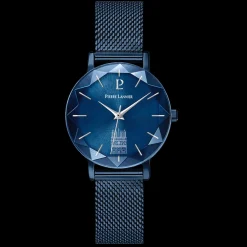 Damen Uhr COEUR BATTANT Blau Zifferblatt Blau Milanaise 14 MM Armband