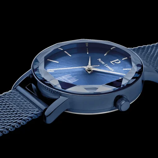 Damen Uhr COEUR BATTANT Blau Zifferblatt Blau Milanaise 14 MM Armband