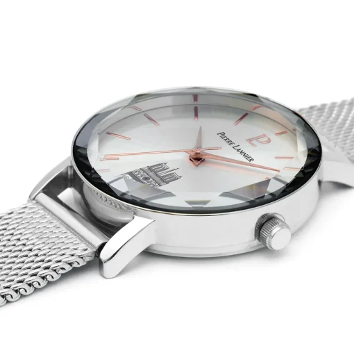 Damen Uhr COEUR BATTANT Silber Zifferblatt Silber Milanaise 14 MM Armband