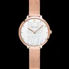 Damen Uhr COEUR BATTANT Weiß Zifferblatt Roségold Milanaise 12 MM Armband