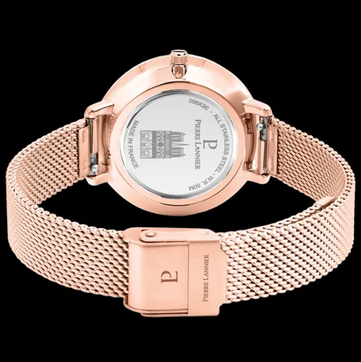 Damen Uhr COEUR BATTANT Weiß Zifferblatt Roségold Milanaise 12 MM Armband