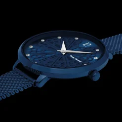 Damen Uhr COUTURE Blau Zifferblatt Blau Milanaise 12 MM Armband
