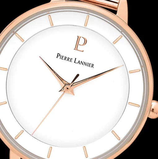 Damen Uhr DELICE Weiss Zifferblatt Roségold Milanaise Armband