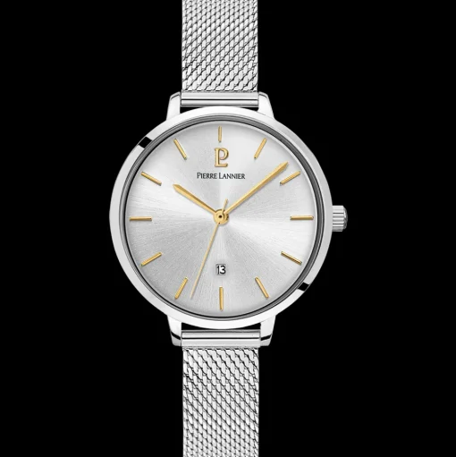 Damen Uhr ECHO Silber Zifferblatt Silber Milanaise Armband