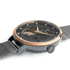 Damen Uhr EOLIA Grau Zifferblatt Grau Milanaise Armband