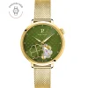 Damen Uhr ESPERANCE Grün Zifferblatt Grün Milanaise 14 MM Armband