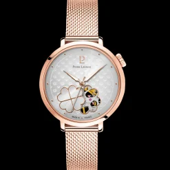 Damen Uhr ESPERANCE Silber Zifferblatt Roségold Milanaise 14 MM Armband