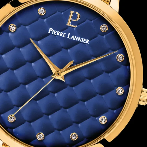 Damen Uhr GRACE Blau Zifferblatt Gold Milanaise Armband