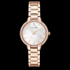 Damen Uhr JOY Weiss Zifferblatt Roségold Edelstahl Armband