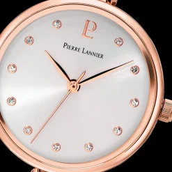 Damen Uhr LEIA Silber Zifferblatt Roségold Edelstahl Armband