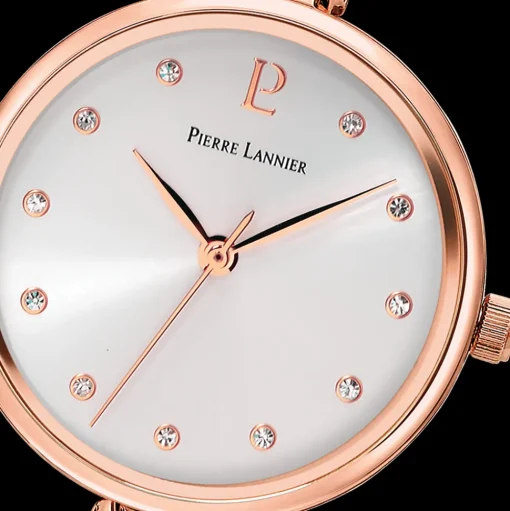 Damen Uhr LEIA Silber Zifferblatt Roségold Edelstahl Armband