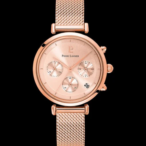 Damen Uhr LUTECIA Roségold Zifferblatt Roségold Milanaise Armband