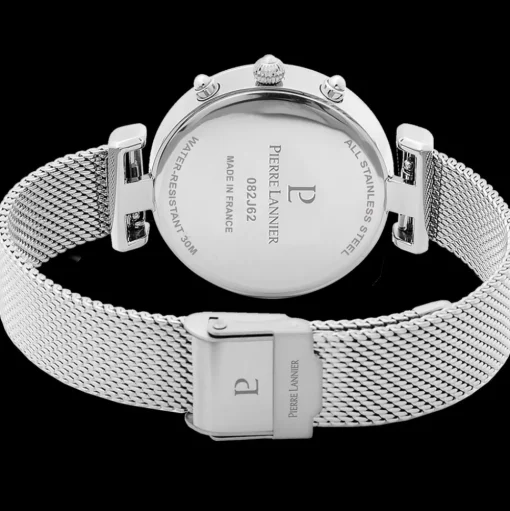 Damen Uhr LUTECIA Silber Zifferblatt Silber Milanaise Armband