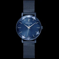 Damen Uhr MULTIPLES Blau Zifferblatt Blau Milanaise Armband