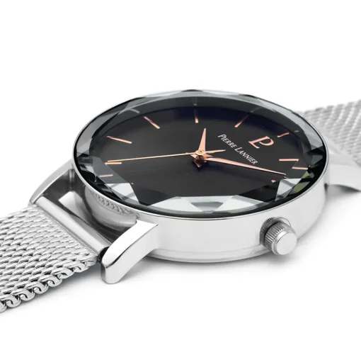 Damen Uhr MULTIPLES Grau Zifferblatt Silber Milanaise Armband