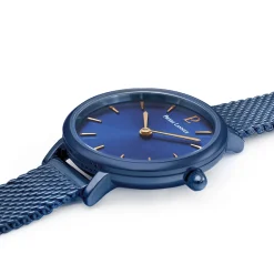 Damen Uhr NOVA Blau Zifferblatt Blau Milanaise Armband