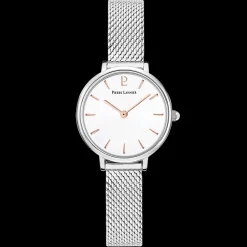 Damen Uhr NOVA Weiss Zifferblatt Silber Milanaise Armband