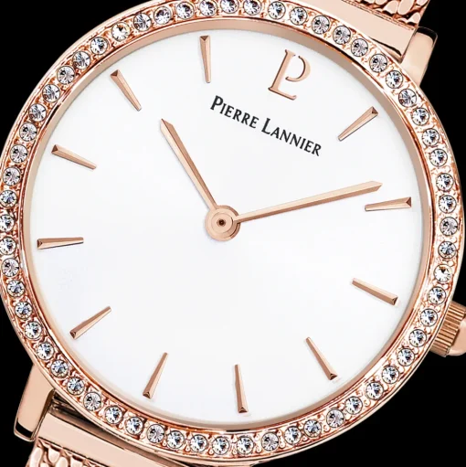 Damen Uhr NOVA Weiss Zifferblatt Roségold Milanaise Armband