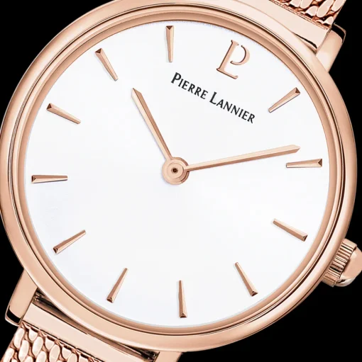 Damen Uhr NOVA Weiss Zifferblatt Roségold Milanaise Armband
